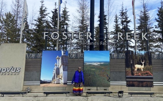 Cold Lake Lynda Minoose visiting Foster Creek site