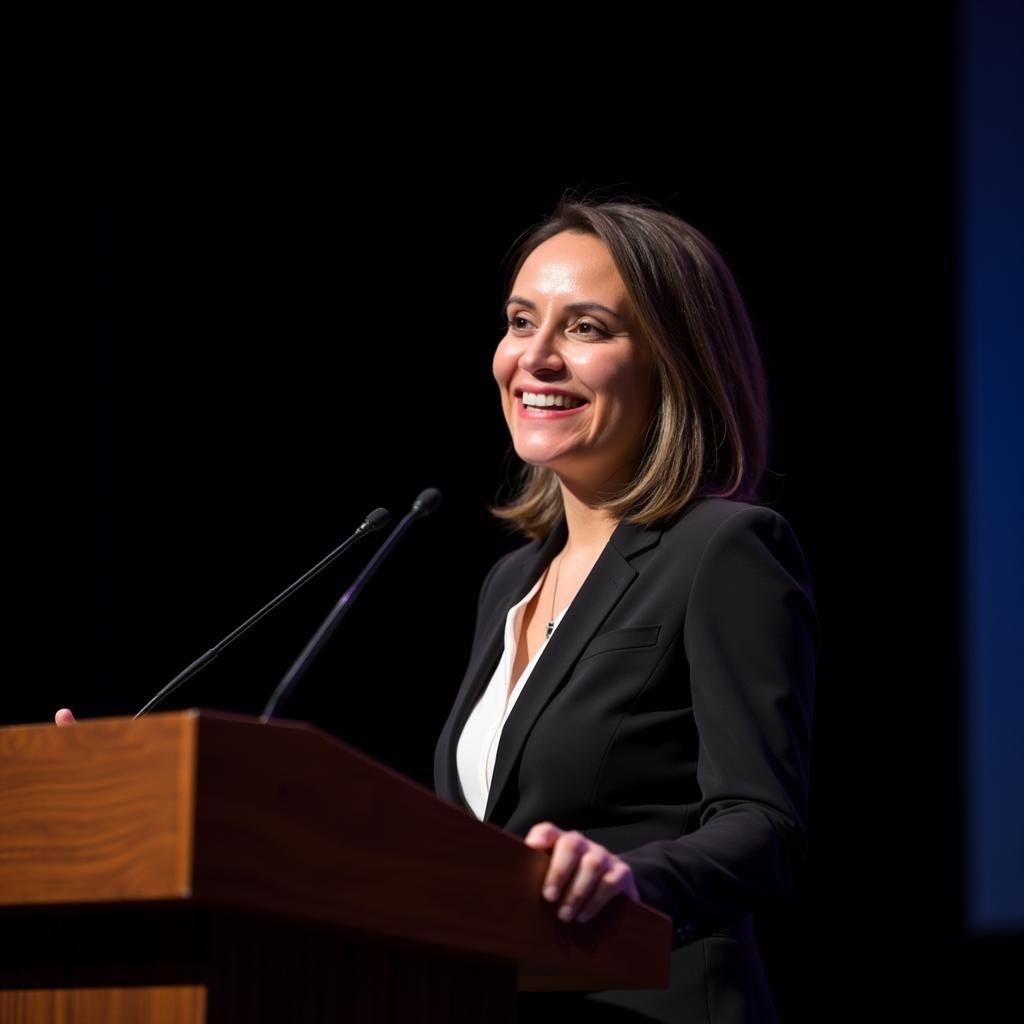 Lucy speaking at a Global Lawyers of Canada event