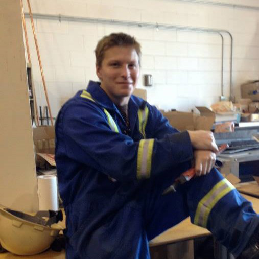 Then: Nic in 2012 as a Fourth Class Power Engineering Student