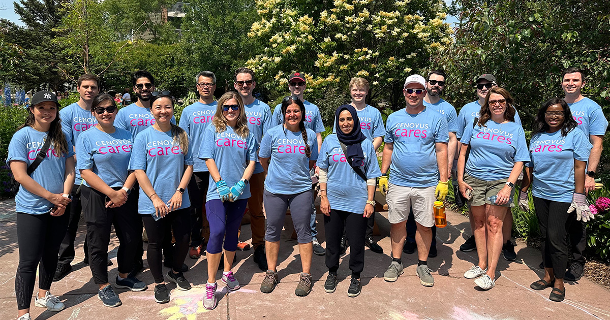 The Corporate Planning team volunteering at the Oasis Garden