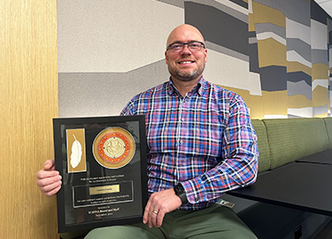Troy Peterson, Senior Indigenous Housing Initiative Specialist with the award