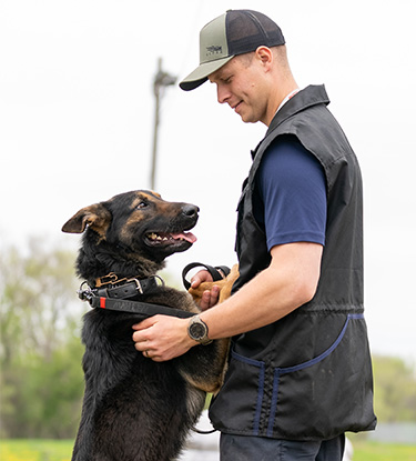 K-9 Atlas and his handler, Officer Charles Mahlen