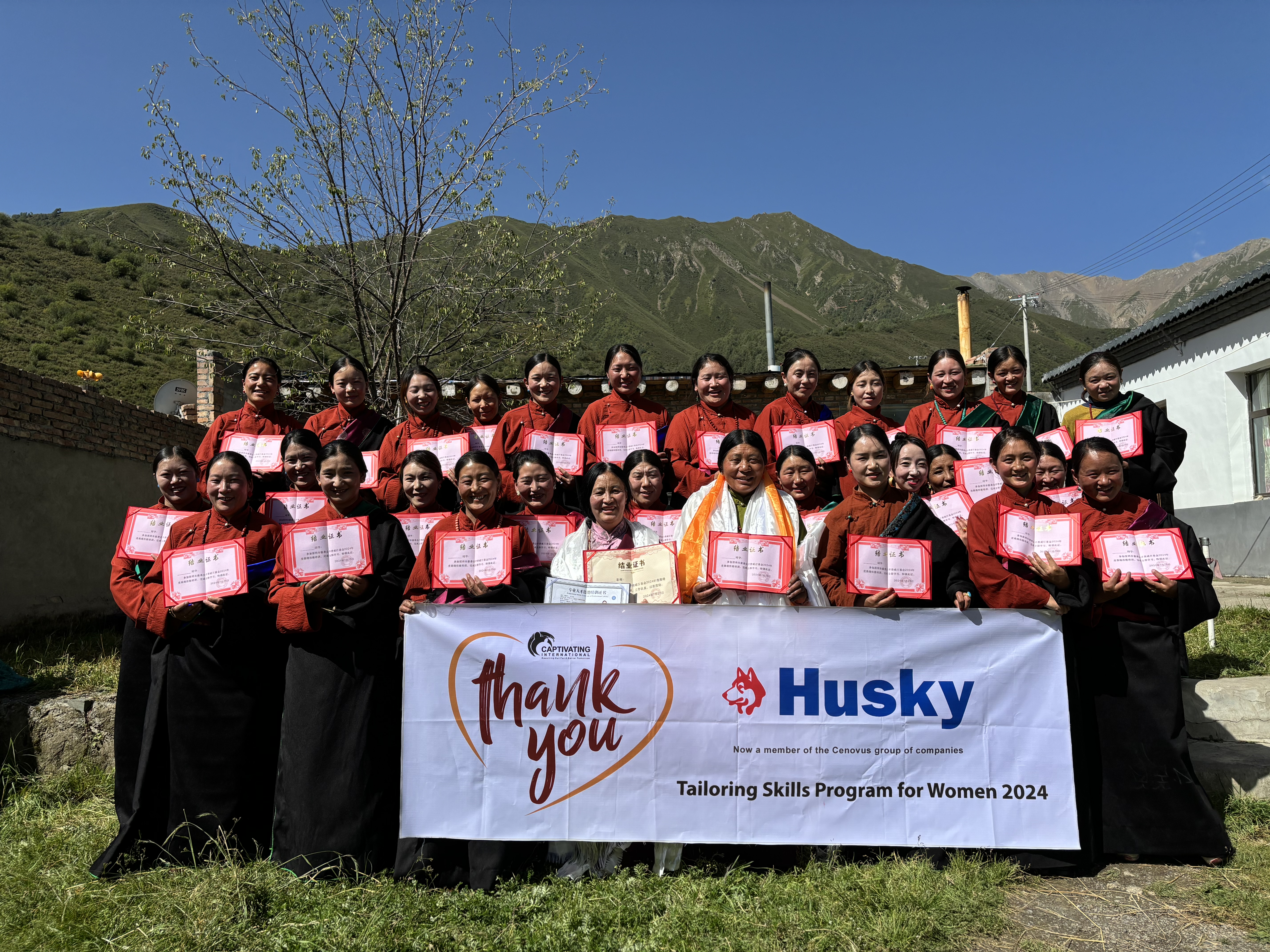 2024 participants in the Husky Energy Tailoring Skills Program for Women